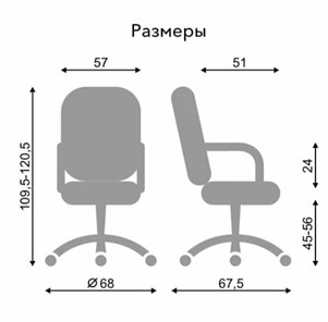 Офисное кресло CLASSIC (PL64) ткань CAGLIARI коричневый в Копейске - предосмотр 1