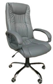 Офисное кресло ELLY (CHR68) экокожа ECO-70, серая в Миассе