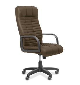 Кресло для руководителя Атлант, экокожа премиум / коричневая CN1116 в Миассе