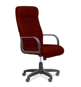 Офисное кресло для руководителя Атлант, ткань TW / бордовая в Златоусте