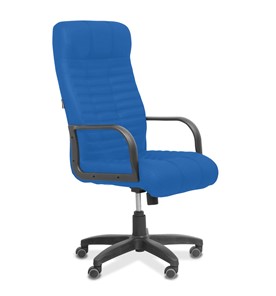 Офисное кресло для руководителя Атлант, ткань TW / синяя в Челябинске
