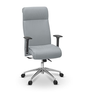 Офисное кресло Dark (подлокотники 3D) экокожа премиум / светло-серая CN1132 в Копейске
