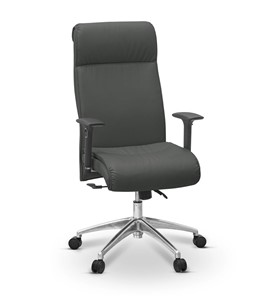 Офисное кресло для руководителя Dark (подлокотники 3D) экокожа премиум / темно-серая CN1118 в Копейске