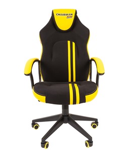 Кресло игровое CHAIRMAN GAME 26  Экокожа - Ткань стандарт. Черный/желтый в Челябинске - предосмотр 2