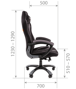 Кресло игровое CHAIRMAN GAME 28 Полиэстер комбинированная ткань красный/черный в Челябинске - предосмотр 4