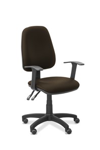 Кресло в офис Эльза Т, экокожа премиум / коричневая CN1116 в Миассе