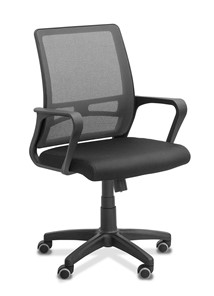 Офисное кресло для сотрудника Акцент, сетка YM/ткань TW / черная/серая в Магнитогорске