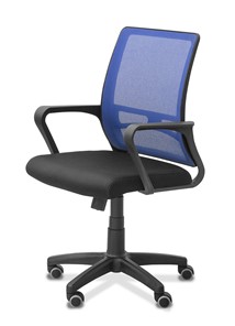 Офисное кресло Акцент, сетка YM/ткань TW / синяя/черная в Челябинске
