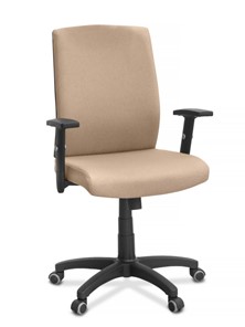 Кресло в офис Alfa A/MK/1D, ткань Bahama / бежевая в Челябинске