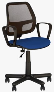 Офисное кресло ALFA GTP (PM60) CAGLIARI черный, синий в Челябинске