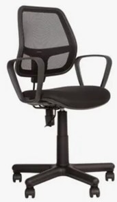 Кресло компьютерное ALFA GTP (PM60) искусственная кожа /сетка черный в Миассе