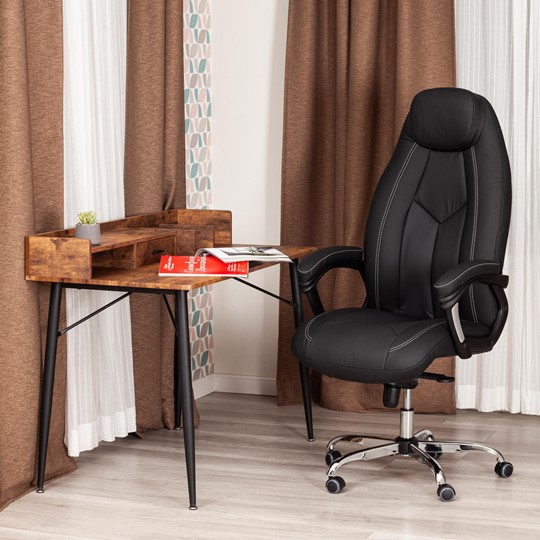 Кресло офисное BOSS Lux, кож/зам, черный, арт.21151 в Миассе - изображение 12