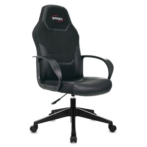 Кресло офисное BRABIX "Alpha GM-018", ткань/экокожа, черное, 532636, GM-018_532636 в Миассе