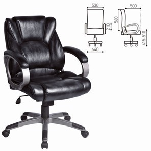 Компьютерное кресло BRABIX "Eldorado EX-504", экокожа, черное, 530874 в Челябинске - предосмотр 3