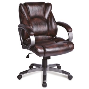 Компьютерное кресло BRABIX "Eldorado EX-504", экокожа, коричневое, 530875 в Миассе