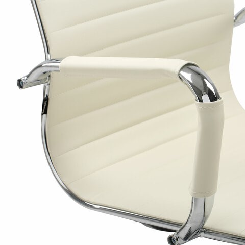 Кресло офисное BRABIX "Energy EX-509", экокожа, хром, бежевое, 531166 в Миассе - изображение 8