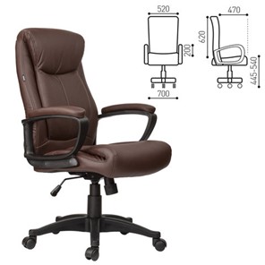 Кресло офисное BRABIX "Enter EX-511", экокожа, коричневое, 531163 в Челябинске - предосмотр 1