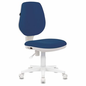 Офисное кресло Brabix Fancy MG-201W (без подлокотников, пластик белый, синие) 532413 в Миассе