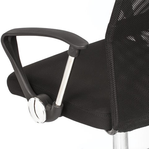 Офисное кресло BRABIX "Flash MG-302", с подлокотниками, хром, черное, 530867 в Миассе - изображение 10
