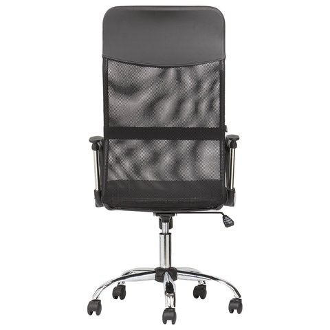 Офисное кресло BRABIX "Flash MG-302", с подлокотниками, хром, черное, 530867 в Миассе - изображение 5