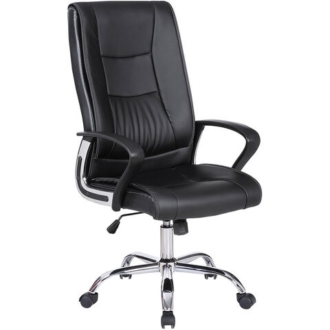 Компьютерное кресло Brabix Forward EX-570 (хром, экокожа, черное) 531837 в Миассе - изображение 9
