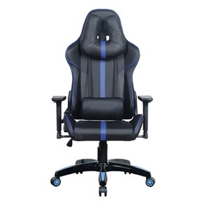 Компьютерное кресло BRABIX "GT Carbon GM-120", две подушки, экокожа, черное/синее, 531930 в Челябинске - предосмотр 3
