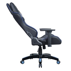 Компьютерное кресло BRABIX "GT Carbon GM-120", две подушки, экокожа, черное/синее, 531930 в Челябинске - предосмотр 7
