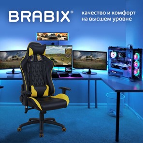 Кресло Brabix GT Master GM-110 (две подушки, экокожа, черное/желтое) 531927 в Челябинске - предосмотр 19