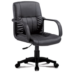 Кресло офисное BRABIX "Hit MG-300", с подлокотниками, экокожа, черное, 530864 в Копейске