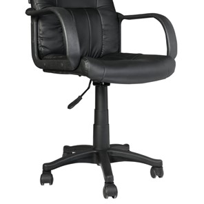 Кресло офисное BRABIX "Hit MG-300", с подлокотниками, экокожа, черное, 530864 в Челябинске - предосмотр 4
