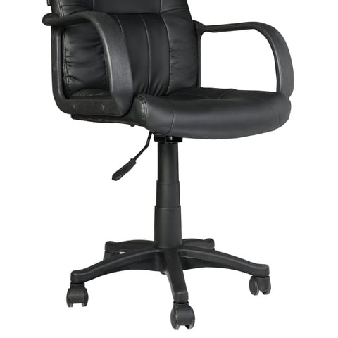 Кресло офисное BRABIX "Hit MG-300", с подлокотниками, экокожа, черное, 530864 в Челябинске - изображение 4