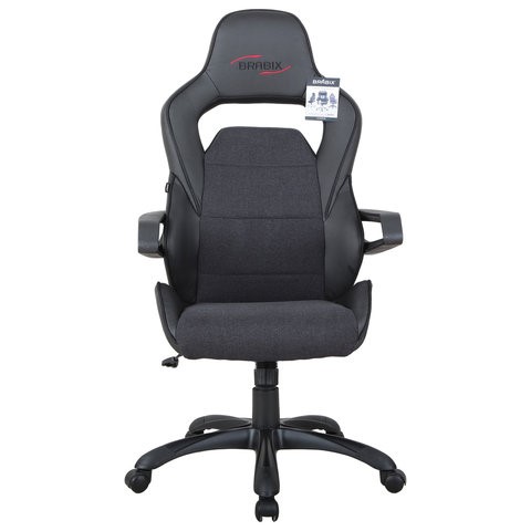 Офисное кресло Brabix Nitro GM-001 (ткань, экокожа, черное) 531817 в Магнитогорске - изображение 4