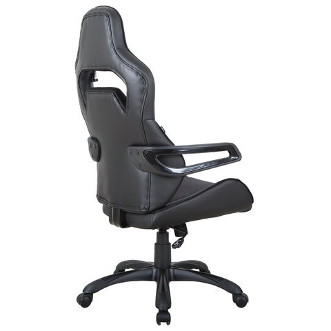 Офисное кресло Brabix Nitro GM-001 (ткань, экокожа, черное) 531817 в Магнитогорске - изображение 5