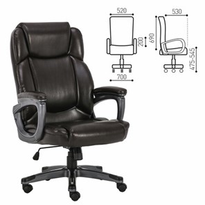 Компьютерное кресло Brabix Premium Favorite EX-577 (пружинный блок, рециклир. кожа, коричневое) 531936 в Челябинске - предосмотр 14