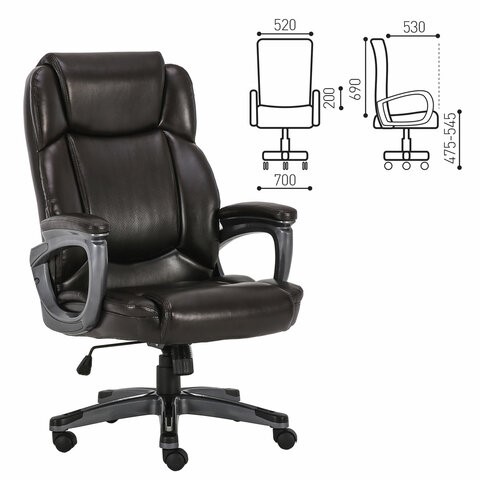 Компьютерное кресло Brabix Premium Favorite EX-577 (пружинный блок, рециклир. кожа, коричневое) 531936 в Челябинске - изображение 14