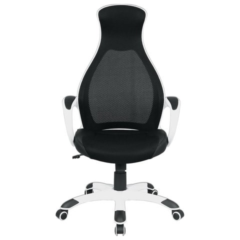 Компьютерное кресло Brabix Premium Genesis EX-517 (пластик белый, ткань/экокожа/сетка черная) 531573 в Челябинске - изображение 3