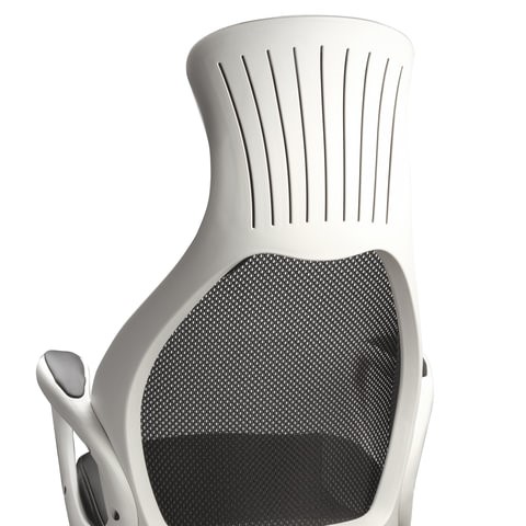 Компьютерное кресло Brabix Premium Genesis EX-517 (пластик белый, ткань/экокожа/сетка черная) 531573 в Челябинске - изображение 7