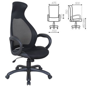 Компьютерное кресло Brabix Premium Genesis EX-517 (пластик черный, ткань/экокожа/сетка черная)   531574 в Челябинске - предосмотр 1