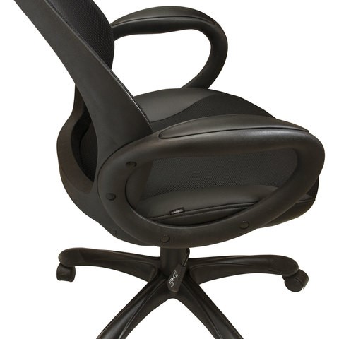 Компьютерное кресло Brabix Premium Genesis EX-517 (пластик черный, ткань/экокожа/сетка черная)   531574 в Челябинске - изображение 7