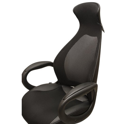 Компьютерное кресло Brabix Premium Genesis EX-517 (пластик черный, ткань/экокожа/сетка черная)   531574 в Челябинске - изображение 8