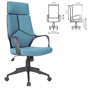 Кресло компьютерное Brabix Premium Prime EX-515 (ткань, голубое) 531568 в Челябинске - предосмотр 1