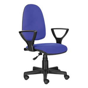 Кресло офисное Brabix Prestige Ergo MG-311 (регулируемая эргономичная спинка, ткань, черно-синее) 531876 в Челябинске - предосмотр