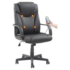 Кресло офисное BRABIX "Relax MS-001", 4 массажных модуля, экокожа, черное, 532519 в Копейске