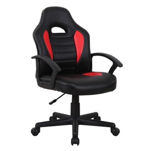 Кресло офисное BRABIX "Spark GM-201", экокожа, черное/красное, 532503 в Челябинске