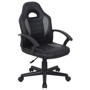 Кресло офисное BRABIX "Spark GM-201", экокожа, черное/серое, 532504 в Копейске