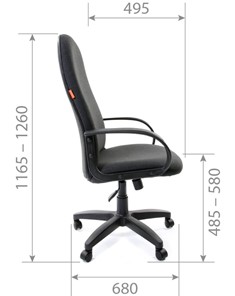 Офисное кресло CHAIRMAN 279, экокожа, цвет черный в Челябинске - предосмотр 3
