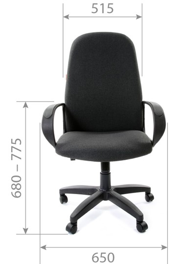 Офисное кресло CHAIRMAN 279, экокожа, цвет черный в Челябинске - изображение 2