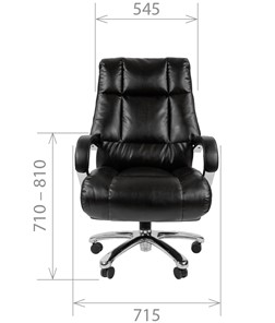 Офисное кресло CHAIRMAN 405 экокожа черная в Копейске - предосмотр 3