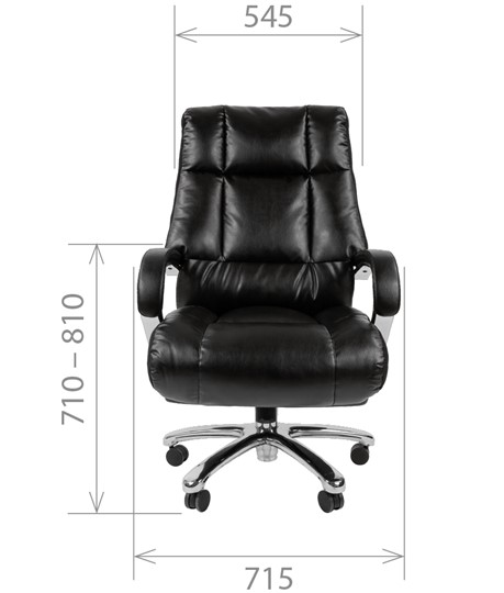 Офисное кресло CHAIRMAN 405 экокожа черная в Копейске - изображение 3