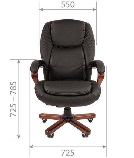 Кресло компьютерное CHAIRMAN 408 кожа черная в Миассе - изображение 1